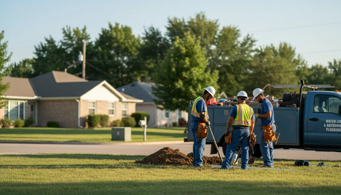 Residential water line and bathroom plumbing service in Hayesville, OH